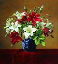 Шикарный букет королевских лилий