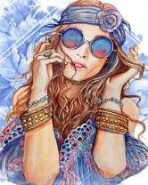 Красивая девушка хиппи