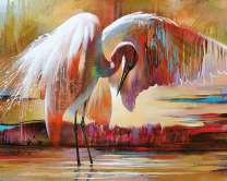 Аист на родном болоте