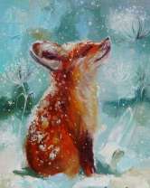 Лисёнок под первым снегом