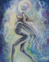 Обнаженая девушка и волк