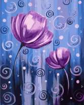 Два фиолетовых тюльпана