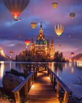 Сказочный замок среди озера