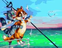 Пара котиков на корабле