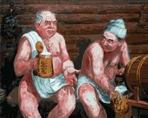 Мужчины в бане