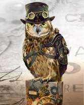 Сова в стимпанковском стиле