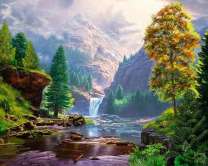 Начало осени в скалистых горах