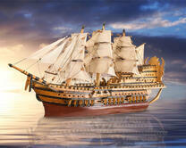 Галеон в тихом море