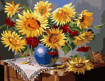 Букет больших подсолнухов