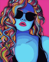 Синекожая девушка с волнистыми волосами