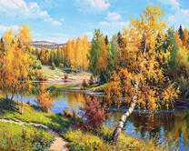 Осенний пейзаж у реки