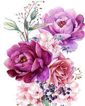 Пионы и ягоды в одном букете