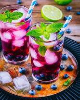 Черничный коктейль с мятой