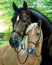 Бесподобная лошадь и ее жеребенок