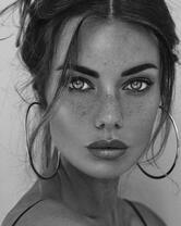 Портрет обворожительной девушки