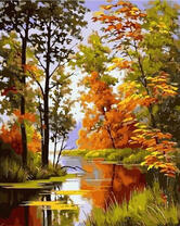 Осенний пейзаж в золотых красках