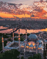 Вид сверху на Мечеть Сулейманиее