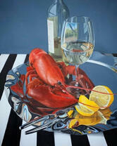 Белое вино с лобстером