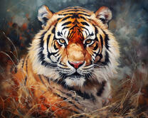 Красивый и грозный тигр