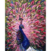 Павлин с розовым оперением