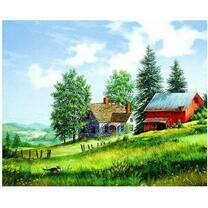 Каменный домик в холмистой местности