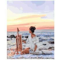 Девушка рисует море