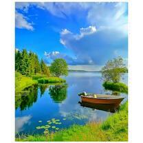 Моторная лодка у берега