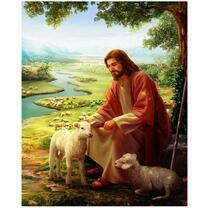 Пастух с ягнятами