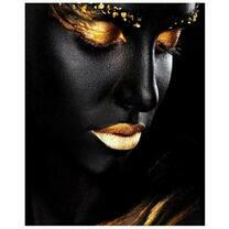 Чёрно-золотой макияж