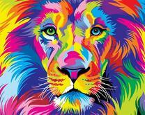 Изображение разноцветного льва