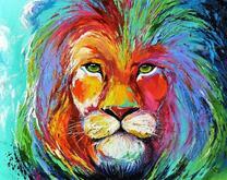 Красочный лев