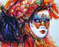 Девушка в стиле венецианского карнавала