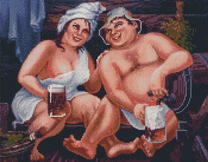 Весёлая пара в бане