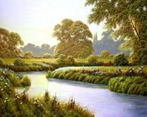 Летний пейзаж в утреннем свете