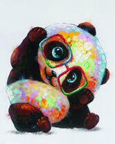 Разноцветный малыш панды