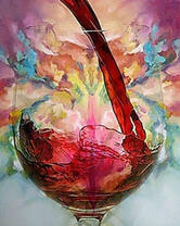 Плеск вина в бокале