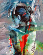 Девушка в краске