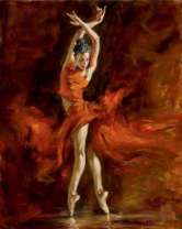 Танец девушки в огненном платье