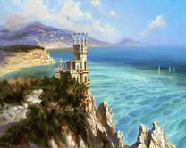 Красивое море под Ласточкиным гнездом