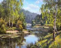 Тихая речушка в лесу