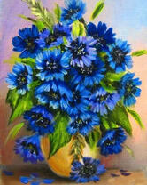 Букетик синих васильков