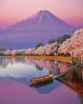 Озеро с видом на Фудзияму