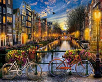 Велосипеды на мосту в Амстердаме