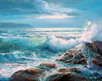 Буйное море у берега