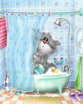 Котёнок в ванной