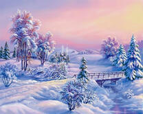 Чудесное зимнее место у мостика