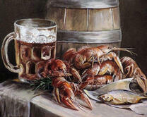 Пиво с таранкой и раками