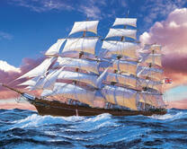 Большой парусный корабль в пути