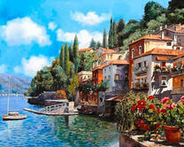 Пейзаж с курортным городком