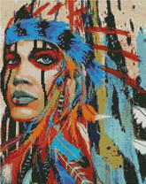 Девушка с макияжем индианки